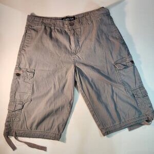 Carbon Men's Grey Cargo Shorts Size 34